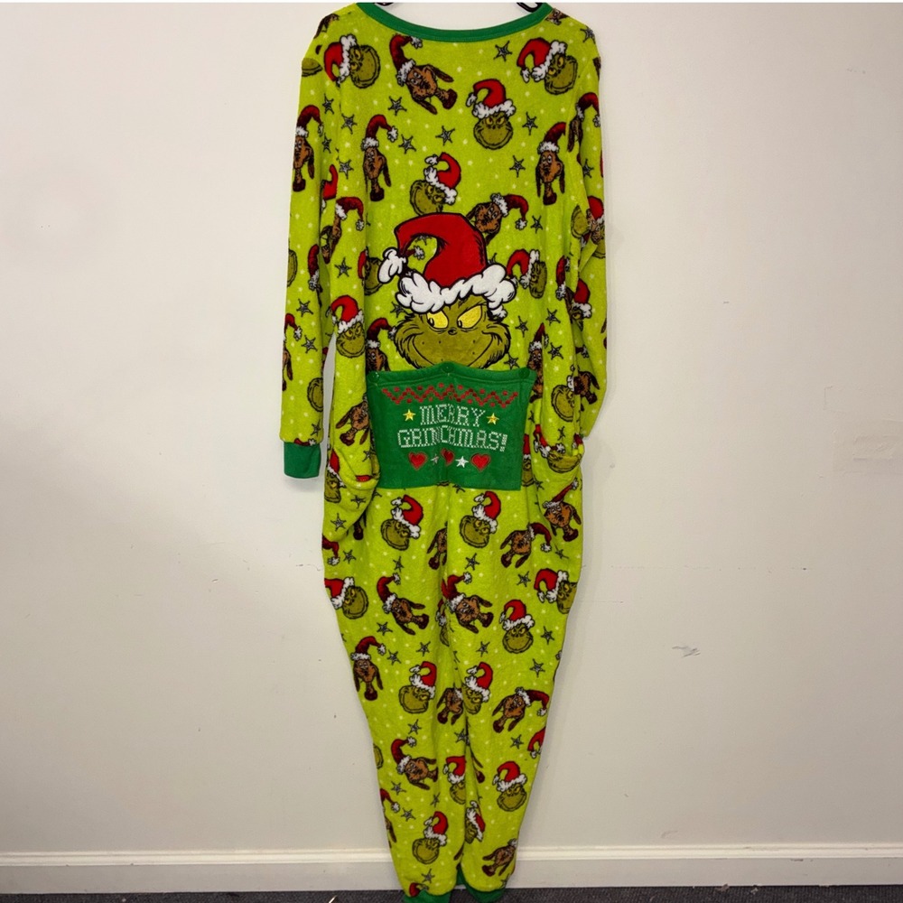 Dr. Seuss The Grinch Union Suit 2X Green Merry Grinchmas Drop Seat Christmas